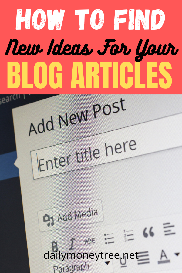 New Ideas For Your Blog Articles